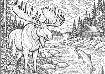 Wild Alaska: An Adult Coloring Journey - Digital Download